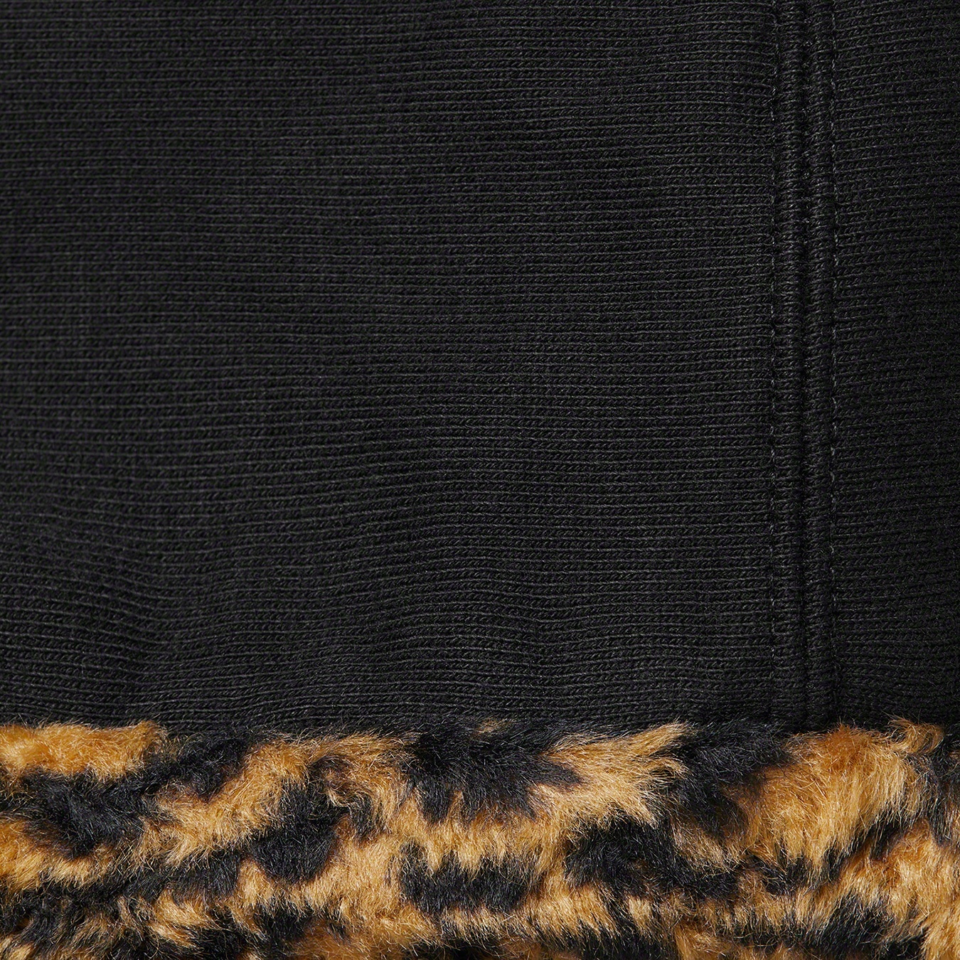 Leopard Trim Hooded Sweatshirt view 5